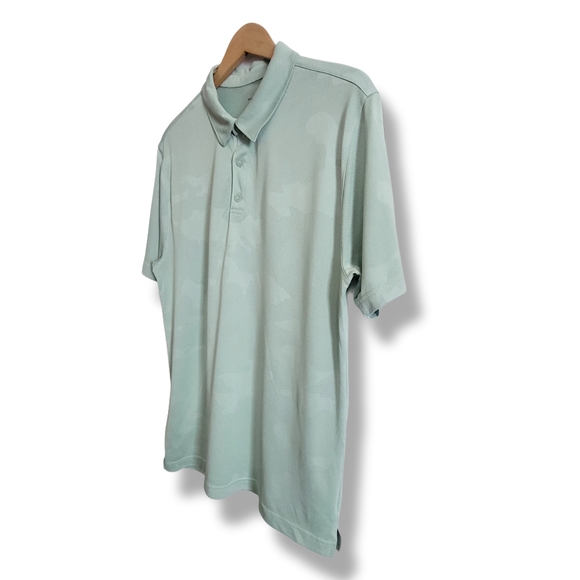 🌿BCG Mens Large Light Green Camo Golf Polo Shirt Short Sleeve - Picture 5 of 11